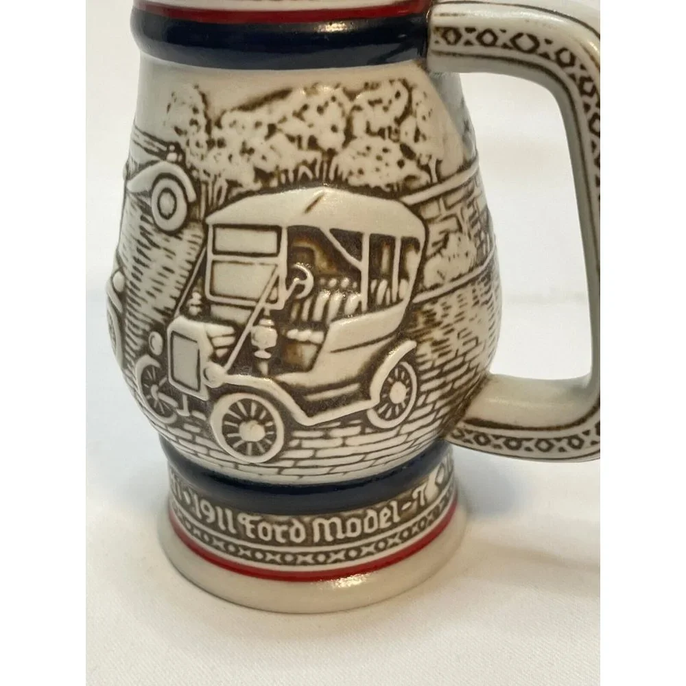 AVON Beer Stein Automotive Cars Ford 1982 handcrafted in Brazil 5
